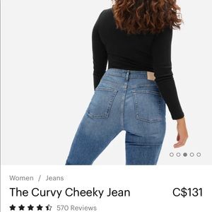 Everlane Curvy Cheeky Ankle jeans size 28